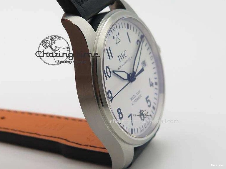 MIROTIME 0116 Fashionable Mark XVIII IW327002 V6F Best Edition White Dial On Black Leather Strap A 7312